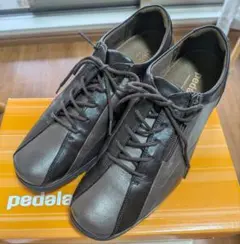 アシックス ウォーキング pedale ブラウン スニーカー 24cm 3E