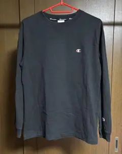 Champion チャンピオン長袖Tシャツ ロンT ブラック ロゴ刺繍サイズ L