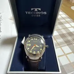 TECHNOS クォーツ 腕時計 黒文字盤のサムネイル