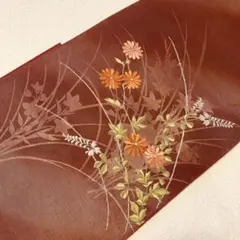 011007　8寸　オールシーズン　名古屋帯 　お太鼓柄