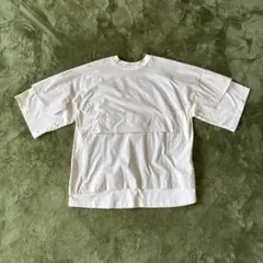 お値下げ中 2.5万 ナゴンスタンス テック系異素材 Tシャツ M オフホワイトのサムネイル