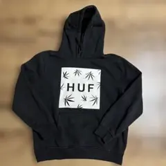 HUF ブラックパーカー フーディー　Lサイズ