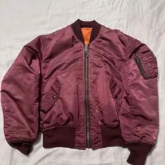 USA製 MA-1 IDEAL ZIP 80-90's フライトジャケット 赤 USA製 MA-1 IDEAL ZIP 80-90's フライトジャケット 赤 U.S.A.製時代80,s