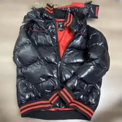 WORK EXPRESS ダウンジャケット LLサイズ ブラック×レッド