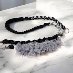 カラー変更可能　スマホストラップ　スマホショルダーストラップ　ブラック