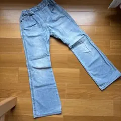 ブランシェス ジーンズ 130㎝ 水色 ブーツカット