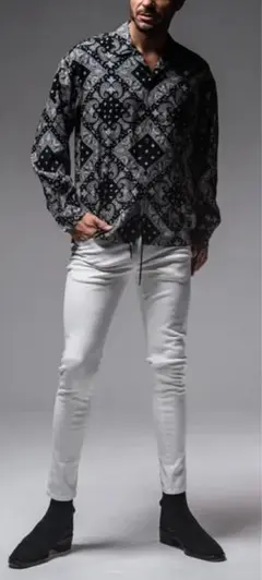 定価25300円 RESOUND CLOTHING レーヨンバンダナシャツ　日本のサムネイル