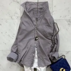 フランク&アイリーン◆バリー　コットンボイル　グレー系　薄手　コットンシャツ