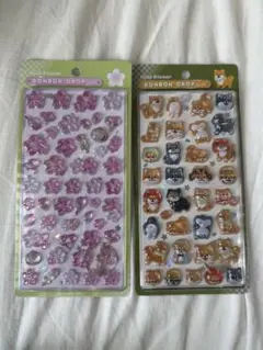 【正規品】和柄　ボンボンドロップシール　桜、柴犬
