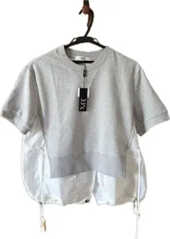 33°C ドッキング 半袖Tシャツ グレー ホワイトのサムネイル