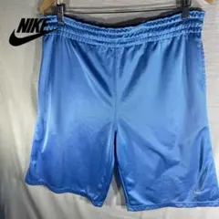 00's Nike Dry Fitショートパンツ 刺繍ロゴ ライトブルー S