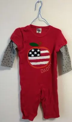 Daddy Oh Daddy ベビー 90 キッズ つなぎ ロンパース 赤のサムネイル