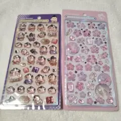 正規品 ボンボンドロップシール　和柄　相撲 お相撲さん すもう 桜 さくら２個