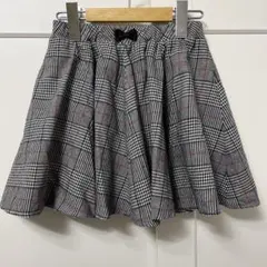 グレー系チェック プリーツスカート 130