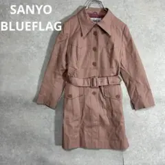 SANYO BLUEFLAG トレンチコート　ベルト付き　サーモンピンク　美品のサムネイル