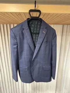 ETRO テーラードスーツ パープル チェック柄 50 - メルカリ