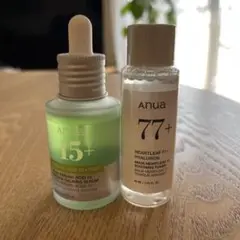 Anua 15+ CICA美容液 & ハートリーフトナー