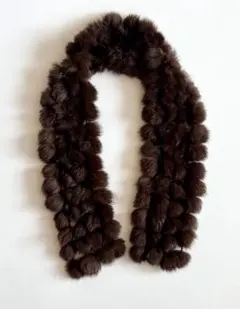 マフラー リアルファー 毛皮 ストール ブラウン
