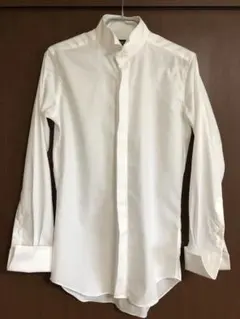 【美品】結婚式用ウイングカラーシャツ2点＋蝶ネクタイセット