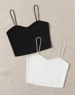 リブ編みキャミソール 2色セット