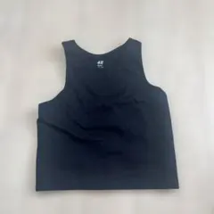 H&M SPORTSブラック リブタンクトップ XS