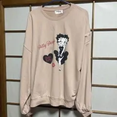 Betty Boop ベージュ スウェット Mサイズ