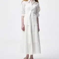 【未使用】GU ティアードマキシスカート　XS