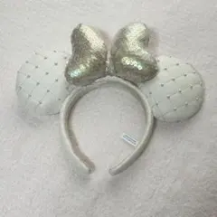 【ディズニー公式商品】カチューシャ ホワイト スパンコール