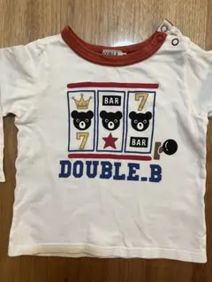 【送料込】DOUBLE.B 長袖カットソー 90 ミキハウス 匿名配送144