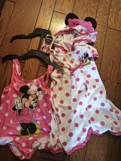 ミニー・マウス 水着とカバーアップセット 100cm~