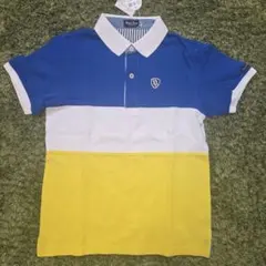 【新品】150☆ミキハウス ブラックベア☆カラーブロック ポロシャツ