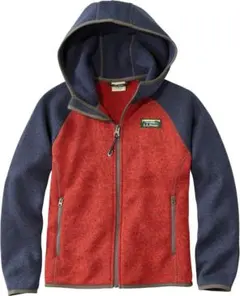 L.L.Bean キッズセーター・フリース、フード付き カラーブロック XL