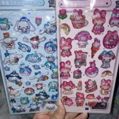 硬いシール　3Dシール シナモンandマイメロ