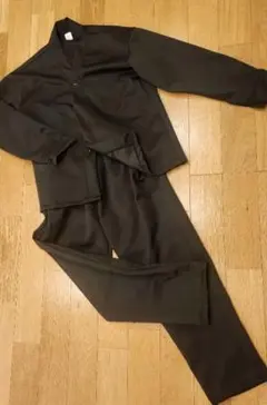 スタイリッシュなメンズモテ服ブラックセットアップ 長袖sizeM