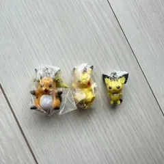 ポケモン つまんでつなげてマスコット ピチュー　ピカチュウ　ライチュウ