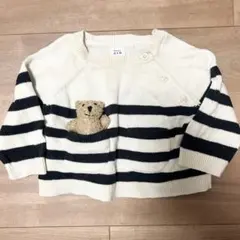baby GAP ストライプ　ニット　セーター　くま
