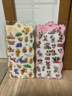 ディズニーキャラクターシール 2シートセットぷくぷくシール