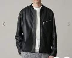 美品　ナノユニバース　ブラック　フェイクレザージャケット