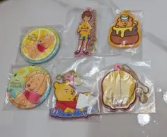 プー ディズニー プーさん ラバーキーホルダー 缶バッジ ナムコ 一番くじ