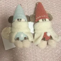 リルリンリン ぬいぐるみバッジ 赤 水色 セット