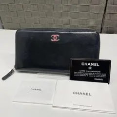 H*i様 CHANEL 長財布　ブラック　花柄　ココマーク