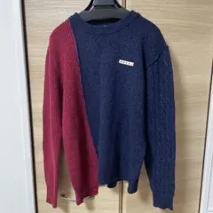 新品未使用　MARNI ネイビー/レッド セーターのサムネイル