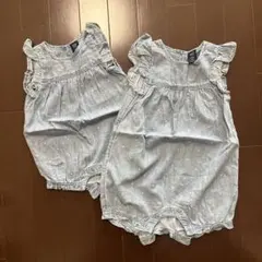 GAP 姉妹コーデ　デニムドットロンパース