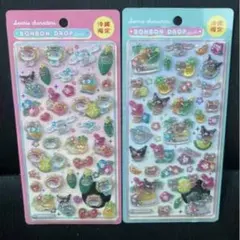 サンリオキャラクターズ★沖縄限定★ボンボンドロップシール★2種セット