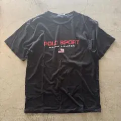 POLO SPORT Ralph Lauren Tシャツ M ブラック　古着