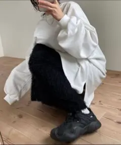 wee9s タイトロングスカート　ファー素材