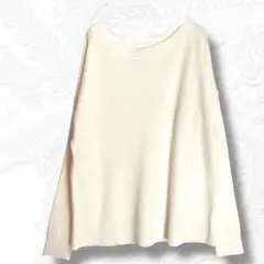 バナナリパブリック ニット アイボリー リブ編み 長袖 セーター M