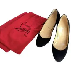 Christian Louboutin パンプス ブラック スウェード 37.5