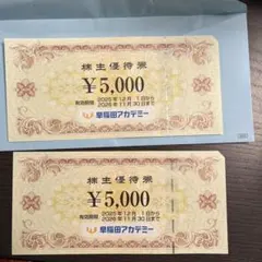 早稲田アカデミー 株主優待券 ¥5,000 2枚　10000円分