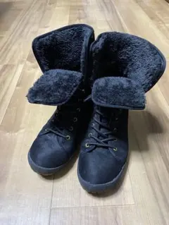 スエードブーツ ボアブーツ スノーブーツ LL(24.5～25cm)